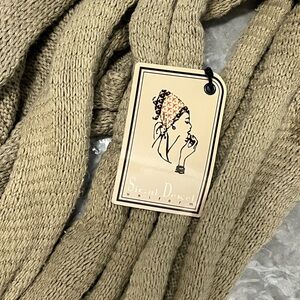 Women's Beige Crochet Knit Scarf Sigal Dekel